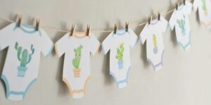 entendedero de ropa para baby shower